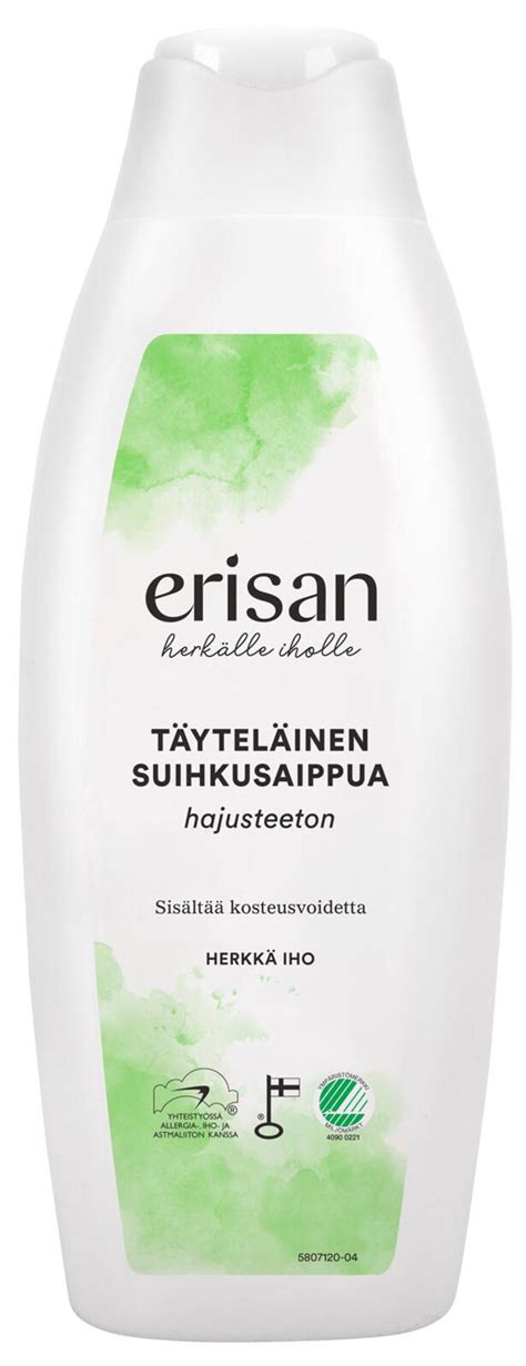 Erisan täyteläinen suihkusaippua 400ml hajusteeton .